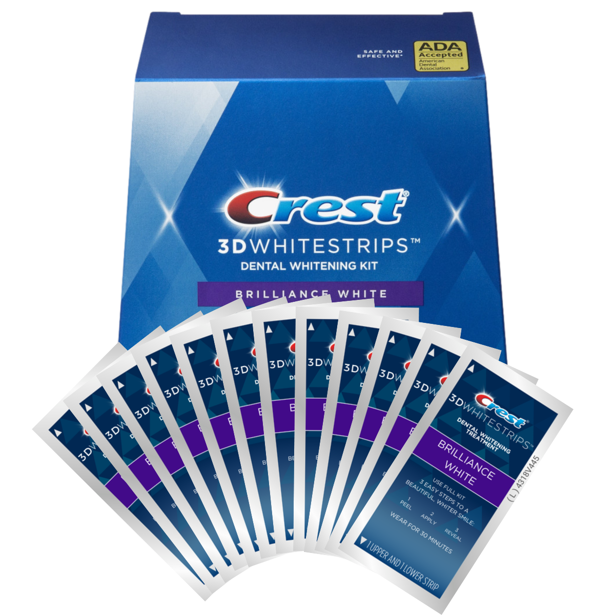Bandes Blanchissantes Crest Brilliance White 9 Levels Whiter Whitestrips