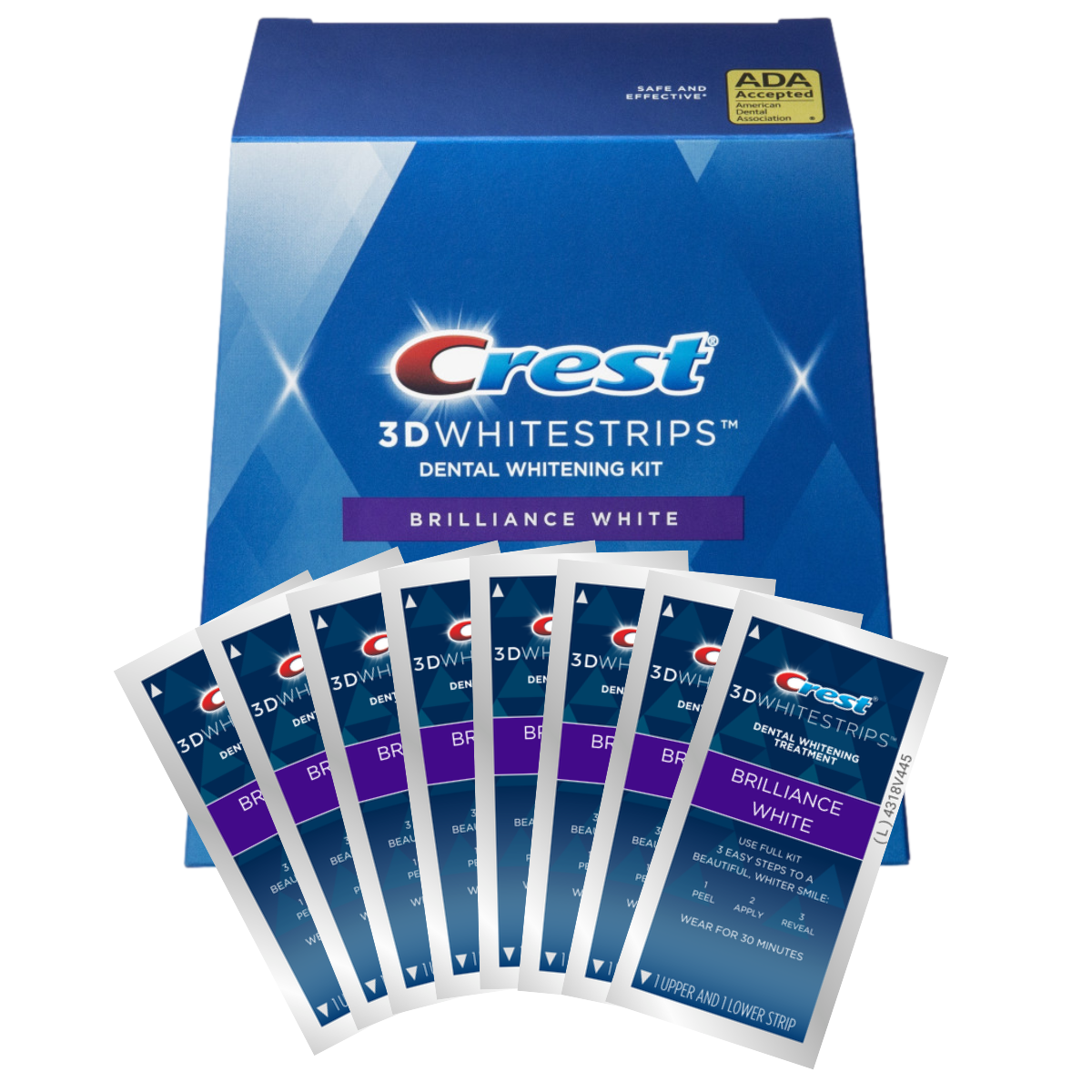 Bandes Blanchissantes Crest Brilliance White 9 Levels Whiter Whitestrips