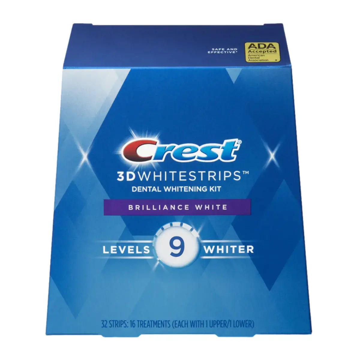Bandes Blanchissantes Crest Brilliance White 9 Levels Whiter Whitestrips
