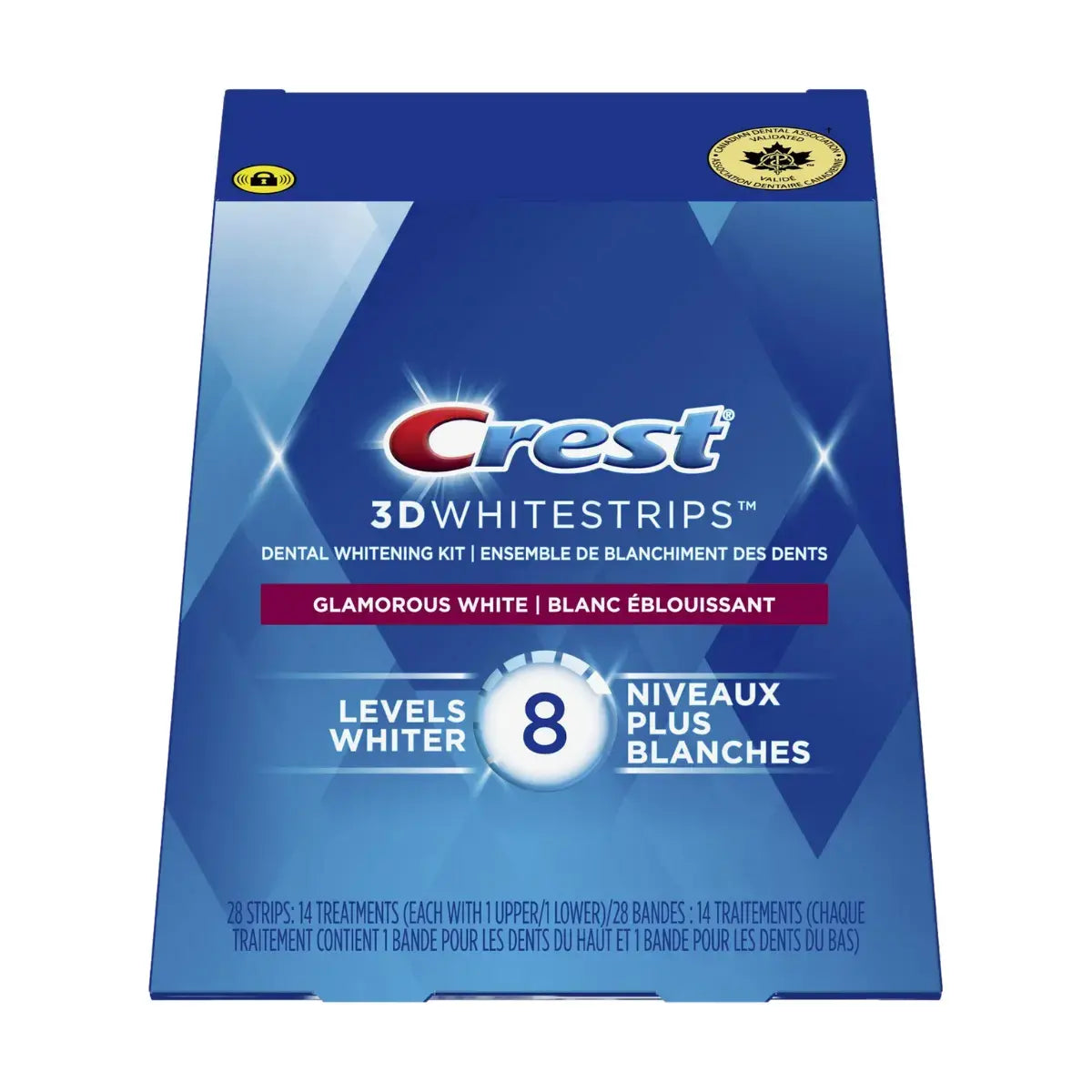 Bandes Blanchissantes Crest Glamorous White 8 Levels Whiter