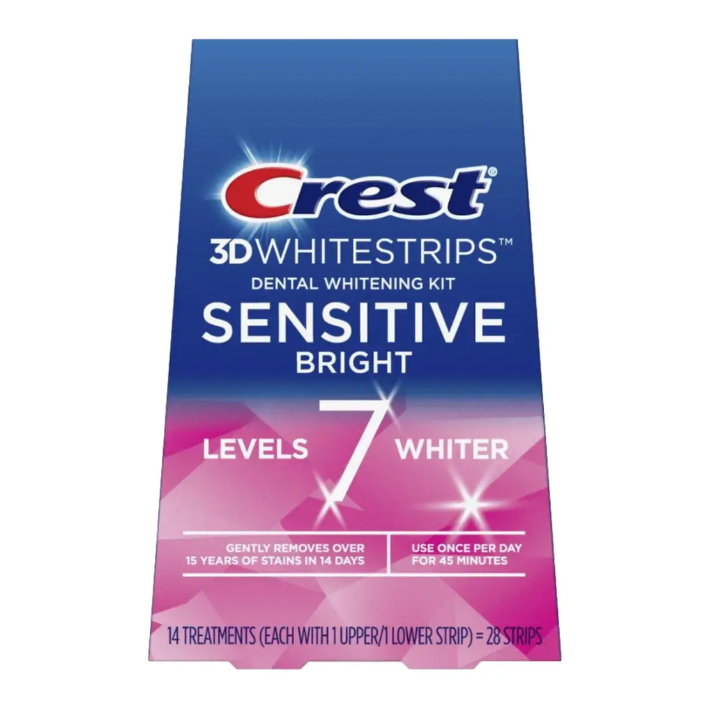 Bandes Blanchissantes Crest Sensitive Bright 7 Levels Whiter Whitestrips
