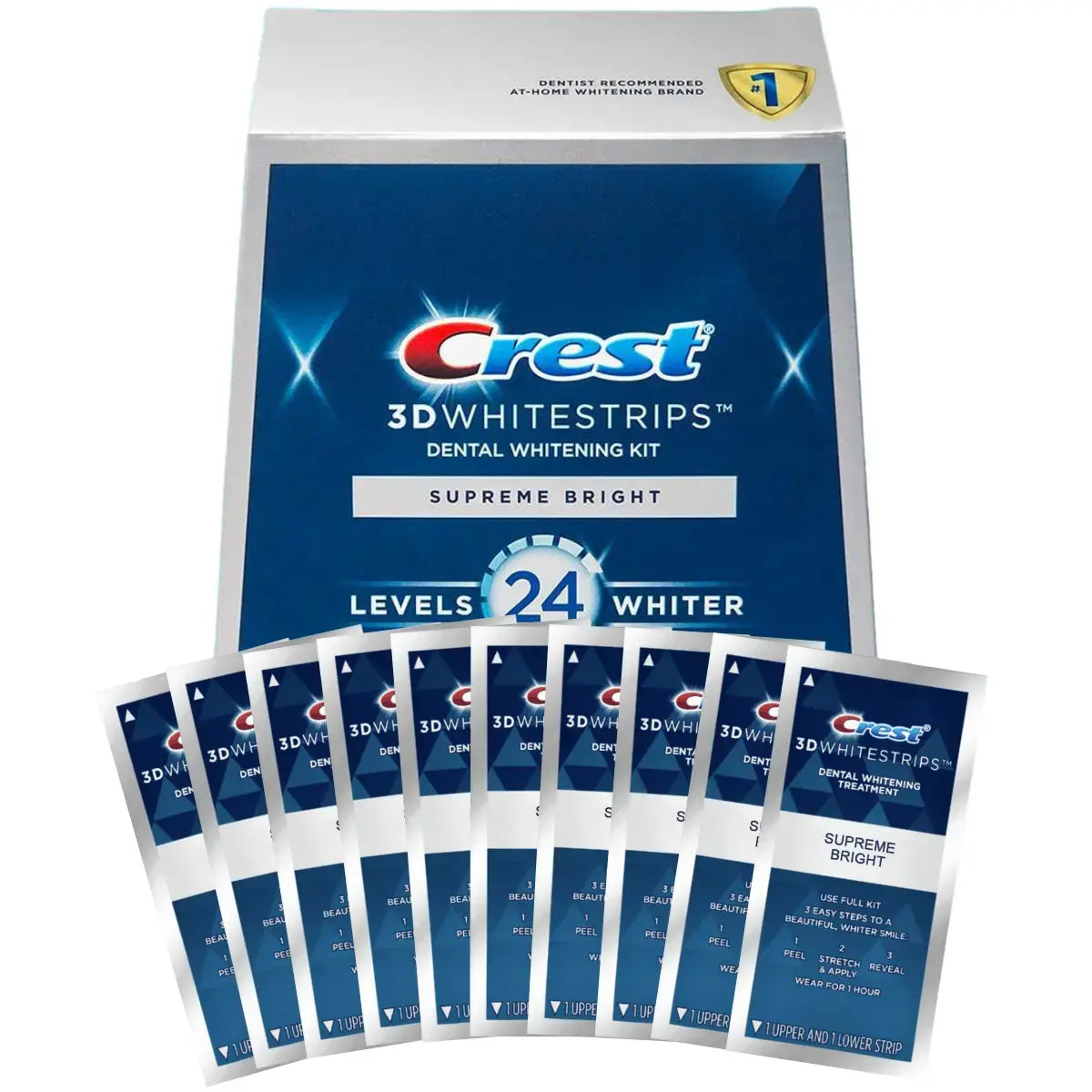 Bandes Blanchissantes Crest Supreme Bright 24 Whitestrips