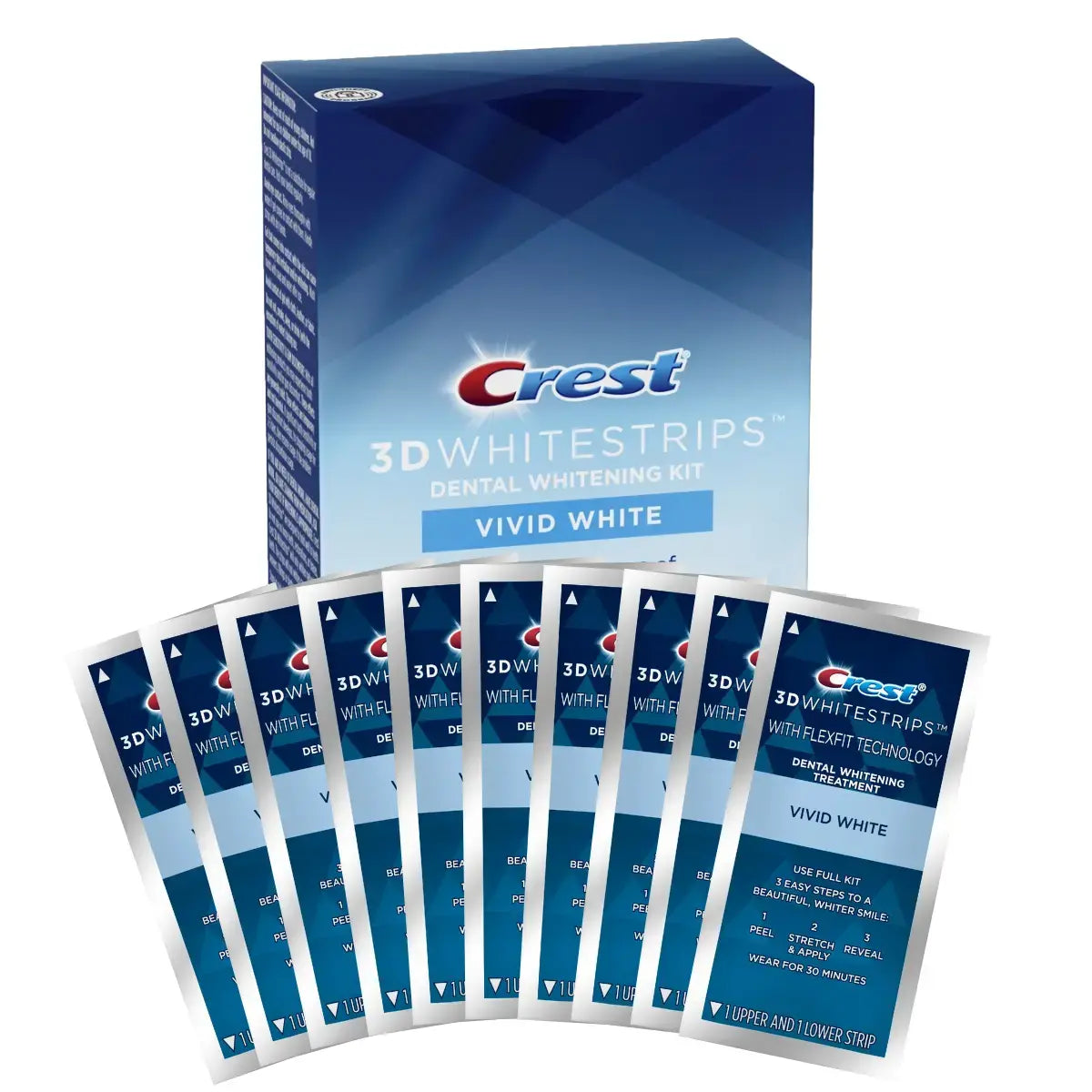 Bandes Blanchissantes Crest 3D Whitestrips Vivid