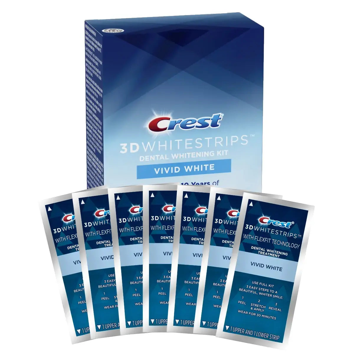 Bandes Blanchissantes Crest 3D Whitestrips Vivid