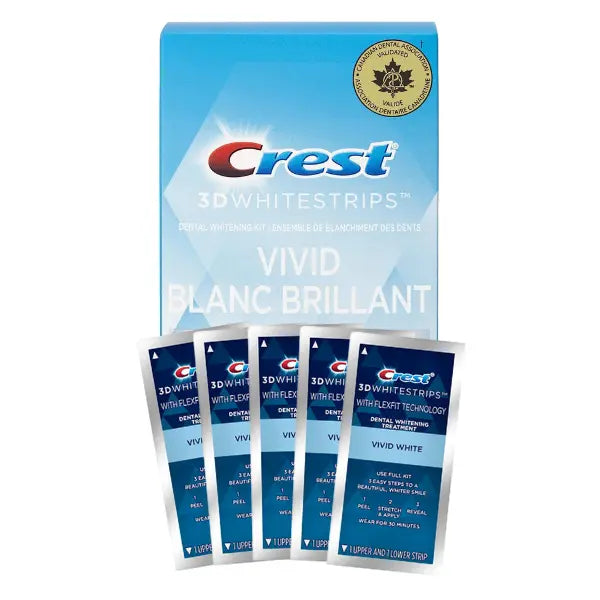 Bandes Blanchissantes Crest Vivid Blanc Brillant Whitestrips