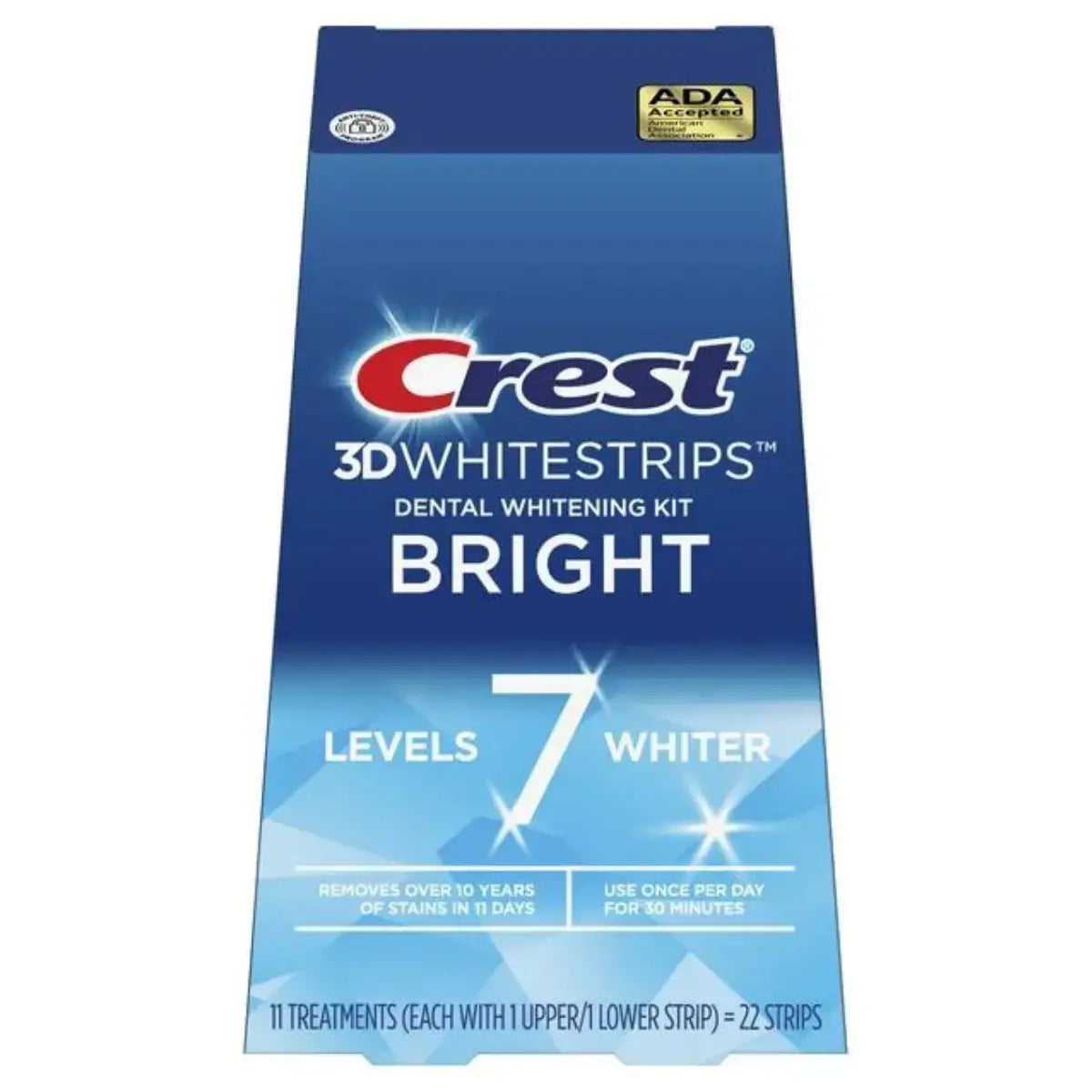 Bandes Blanchissantes Crest Bright 7 Levels Whiter Whitestrips