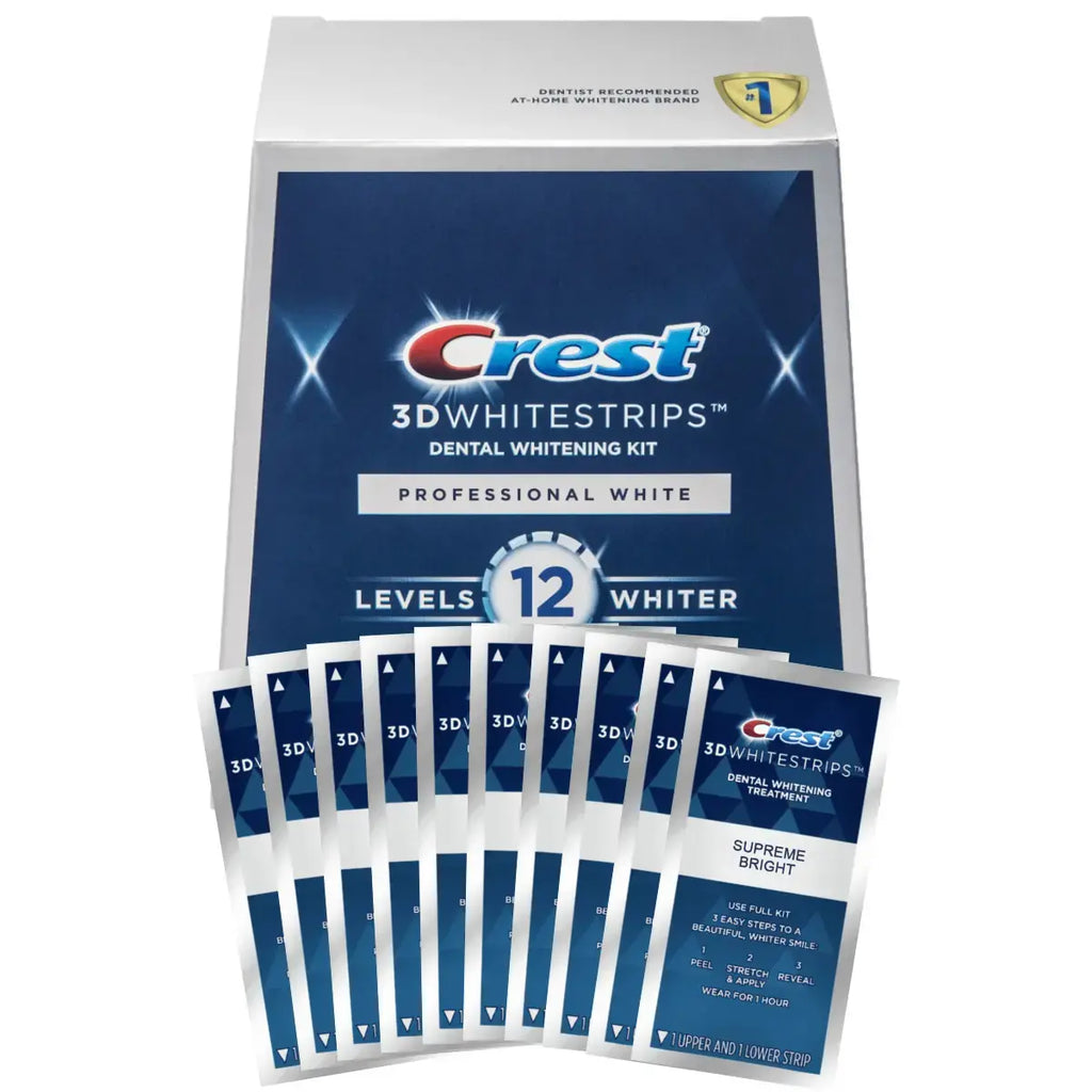 Bandes Blanchissantes Crest 3D Whitestrips Professional White 12 Levels Whiter
