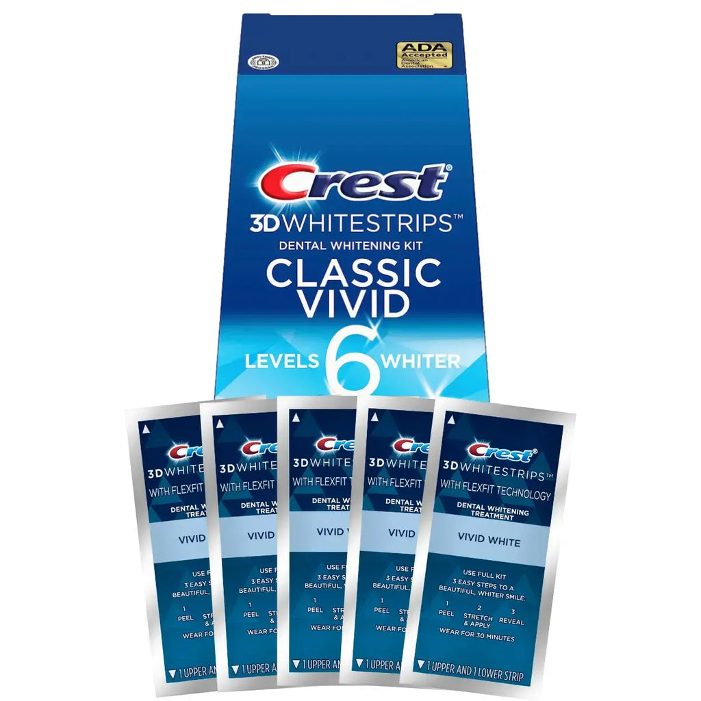 Bandes Blanchissantes Crest Classic Vivid 6 Levels Whiter Whitestrips