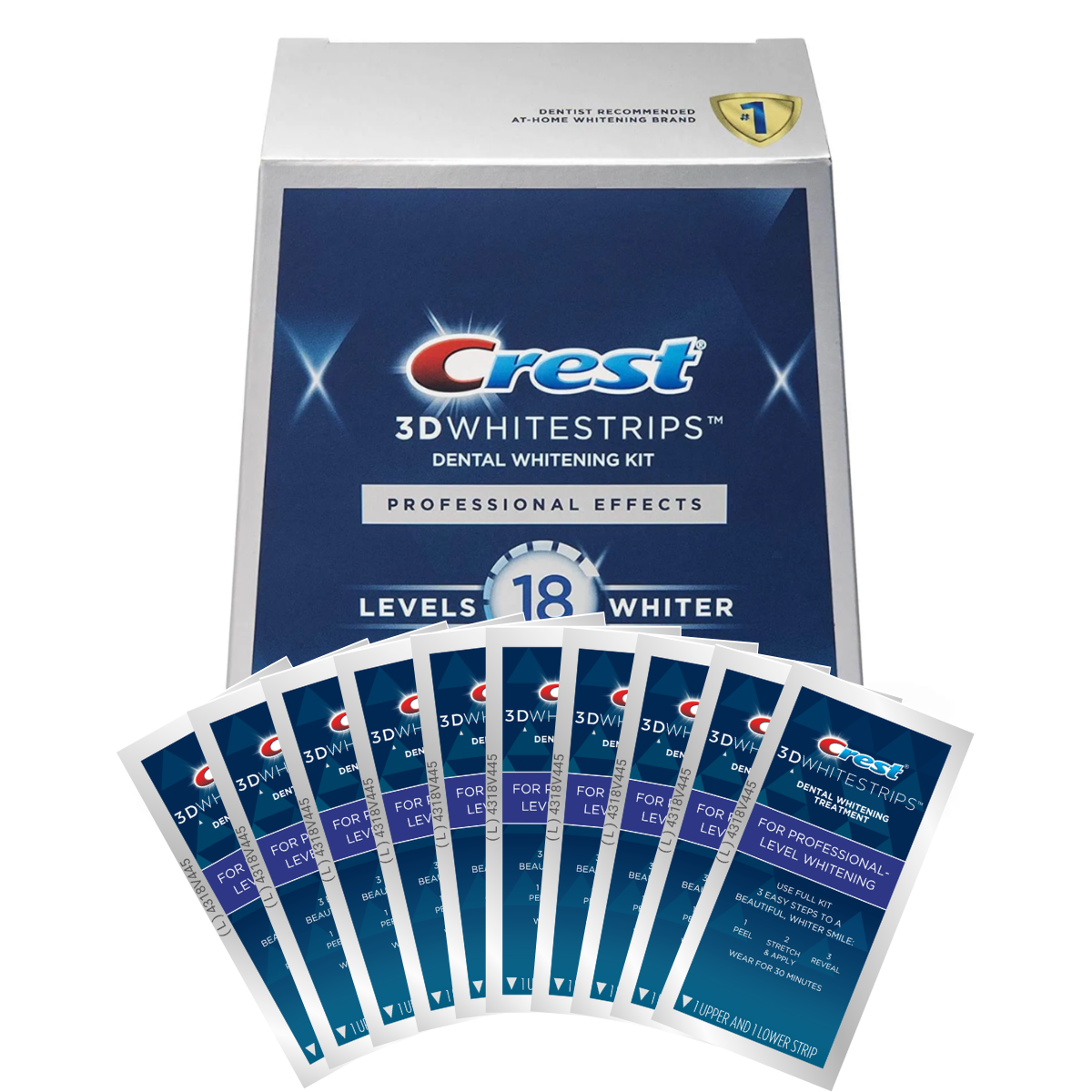 Bandes Blanchissantes Crest Professional-Level 18 Whitestrips
