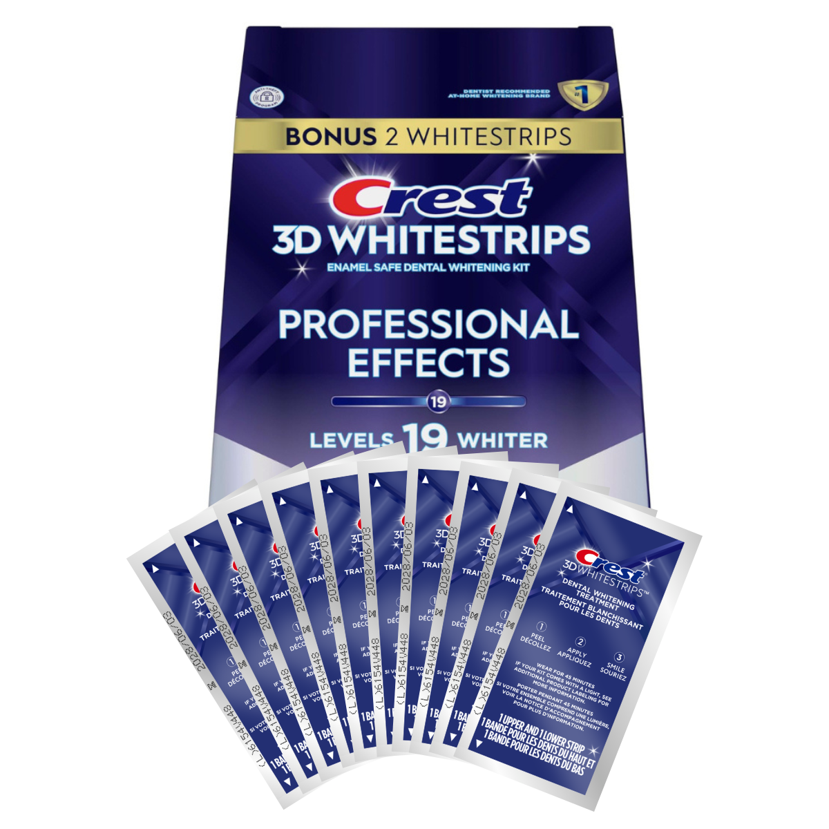 Crest Professional Effects Levels 19 Whiter - Bandes Blanchissantes