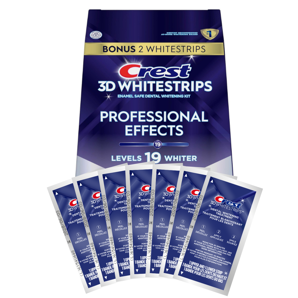 Crest Professional Effects Levels 19 Whiter - Bandes Blanchissantes
