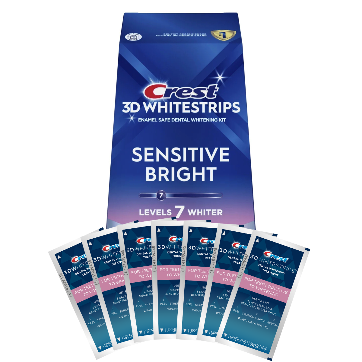 Bandes Blanchissantes Sensitive Bright 7 Levels Whiter Whitestrips