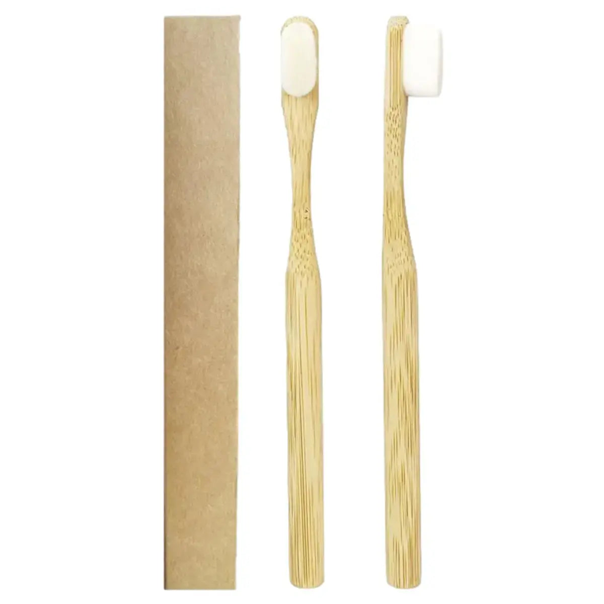 Brosse à dents en bambou 100% BIO Blanche