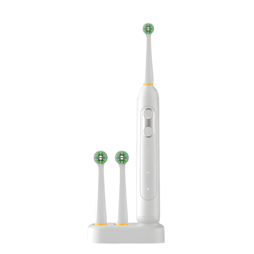 Brosse à dents électrique blanche + 2 têtes + stérilisateur UV