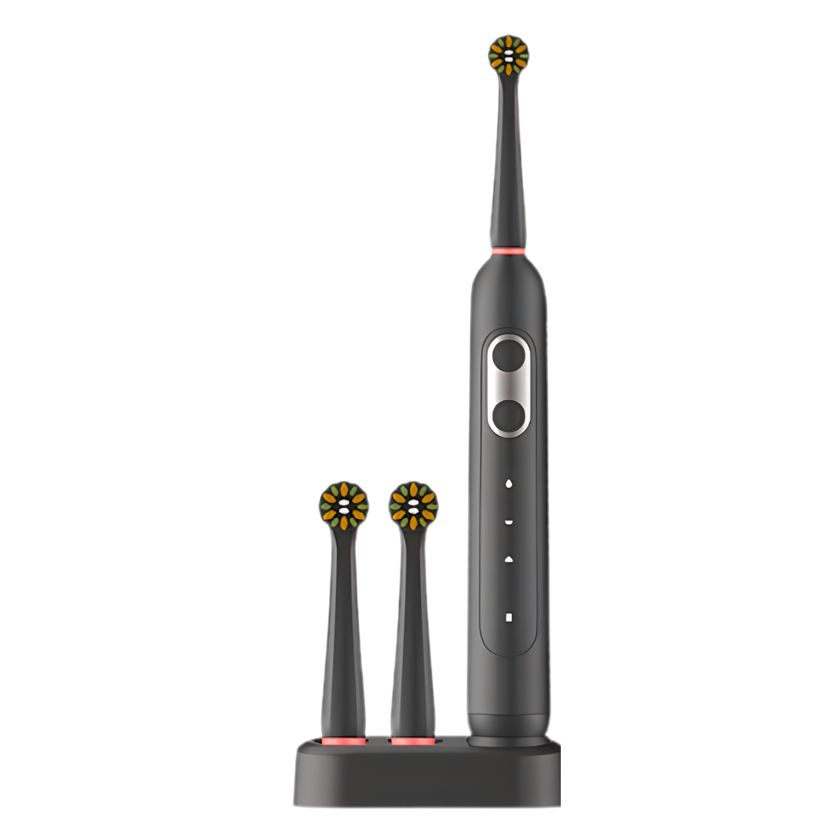 Brosse à dents électrique noire + 2 têtes + stérilisateur UV