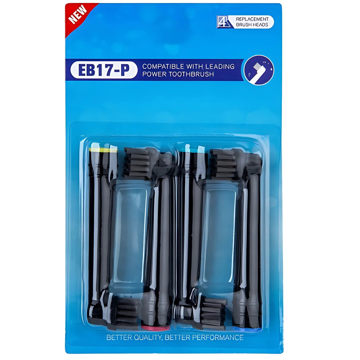 Lot de 8 Têtes de Rechange EB17-P pour Brosses à Dents Électriques Oral-B