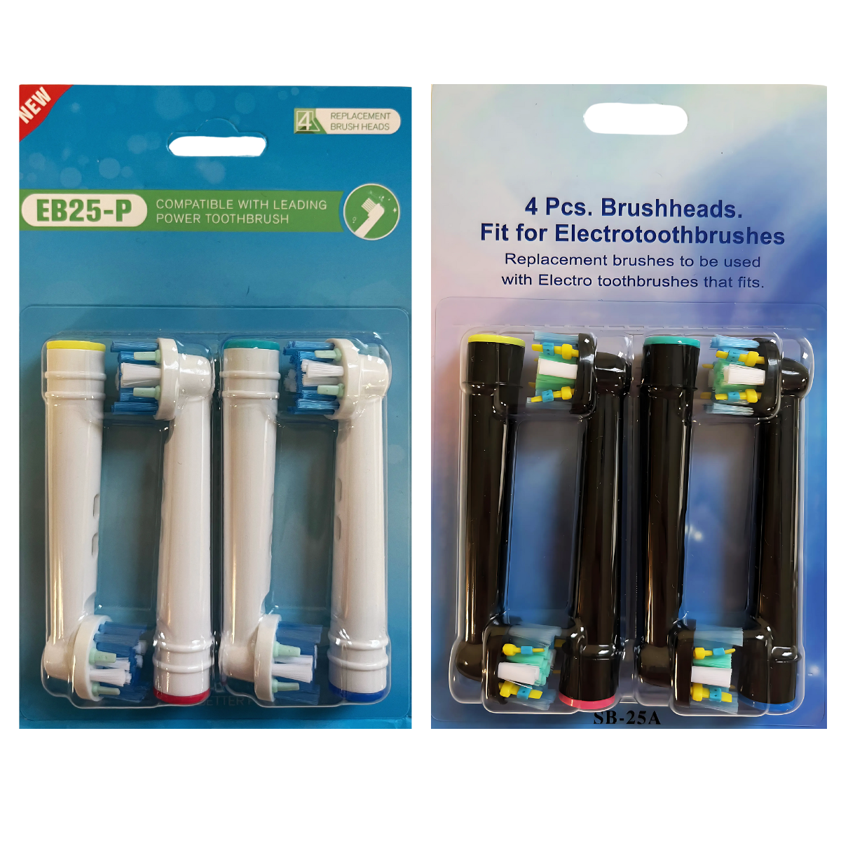 Lot de 8 Têtes de Brosse Compatibles Braun Oral-B - SB-25A/EB25-P